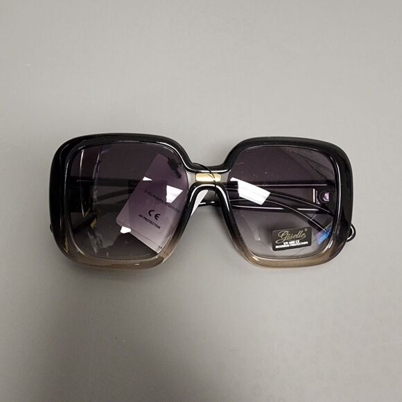 Sunglasses Giselle Black Gradient Large Square Frame - Picture 1 of 4